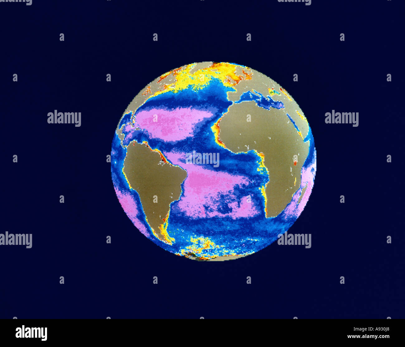 Infrarot-Bild der Erde Stockfoto