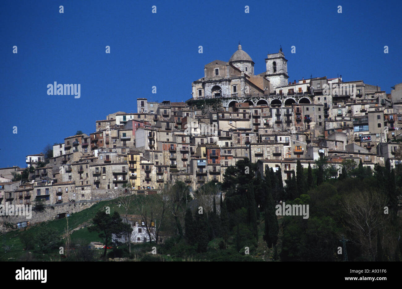 Italien Sizilien Stadt von Petralia Sottana Stockfoto