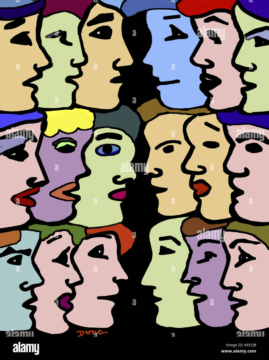 Konflikt 2002 Diana Ong (b.1940/chinesisch-amerikanischen) Computergrafik Stockfoto