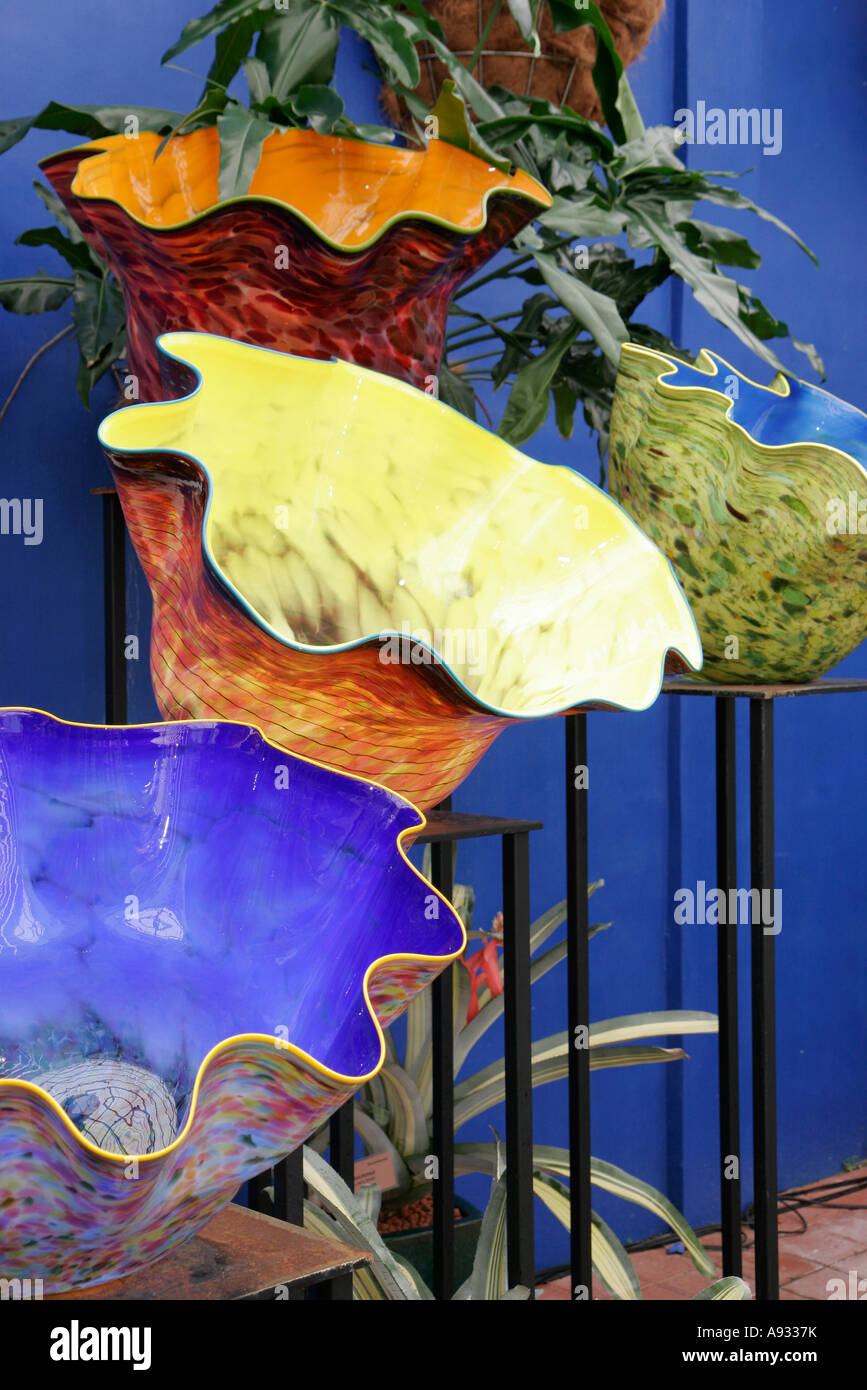 Miami Florida, Coral Gables, Fairchild Tropical Botanic Garden, botanisch, Chihuly Glaskunst, Vase, FL070527052 Stockfoto