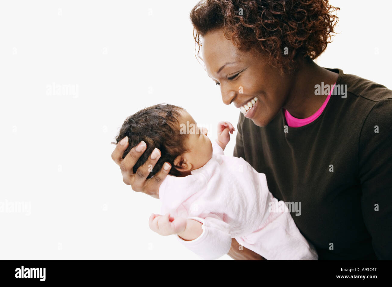 Mutter Baby lächelt Stockfoto