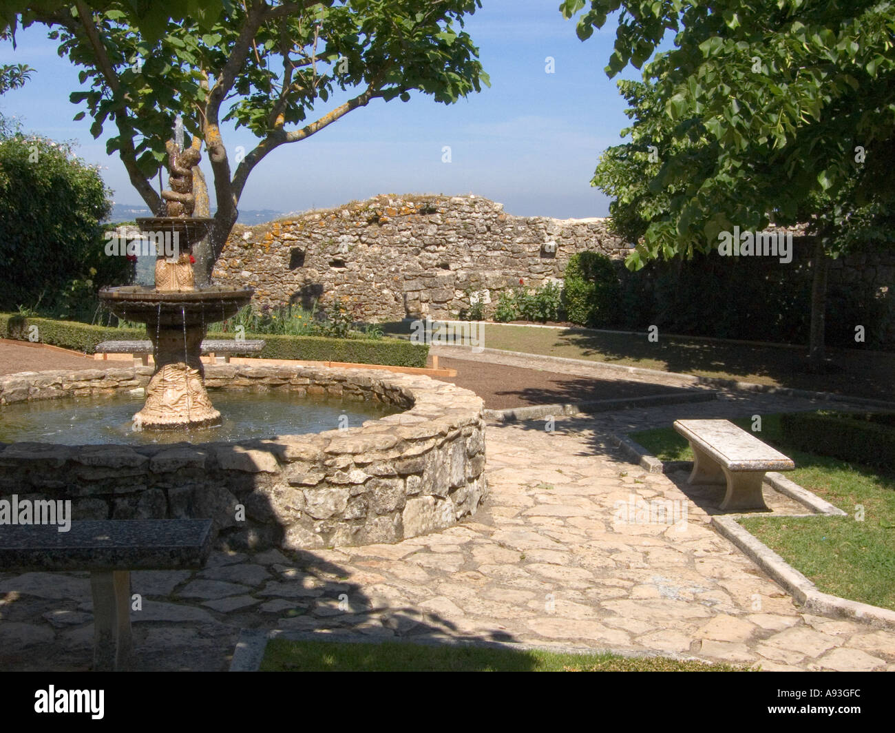 Brunnen Ourém Portugal Stockfoto