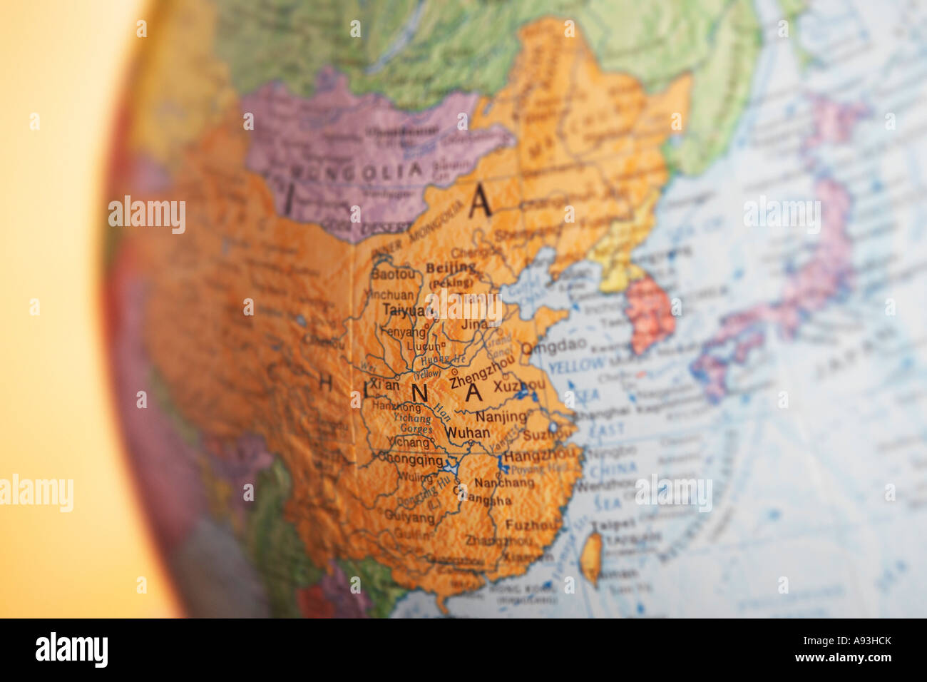 Politische Welt, close-up von China Stockfoto