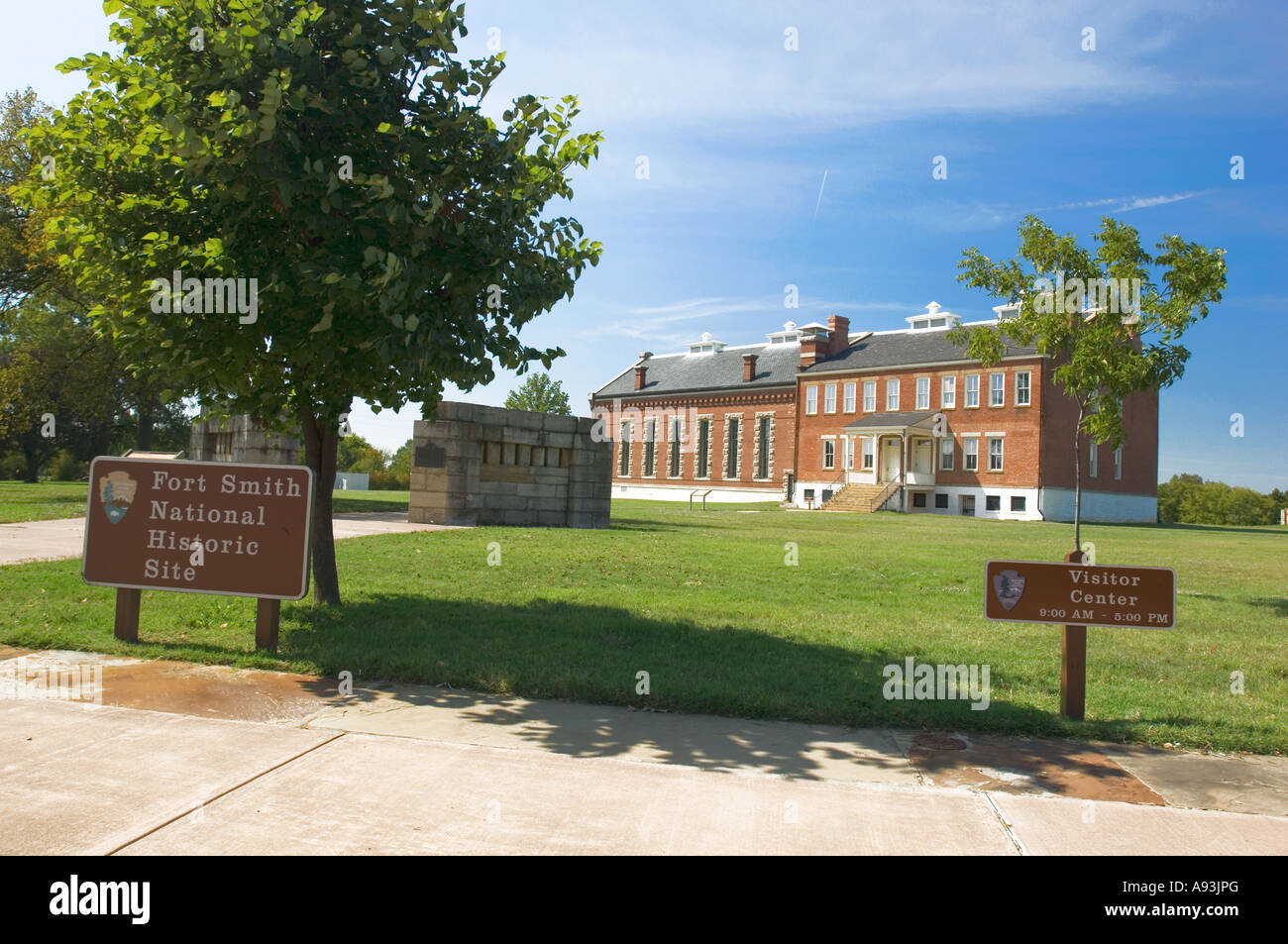 Fort Smith National Historic Site Fort Smith Arkansas verfügt über die Reste der beiden Frontier forts Stockfoto