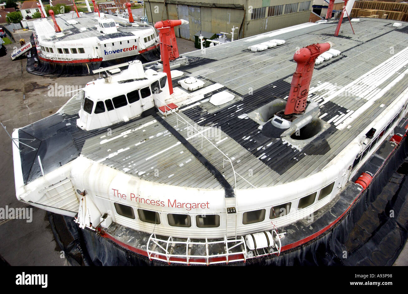 Veteran Hovercraft. Zwei 37-jährige SRN 6 Hovercraft der Prinzessin Anne und Prinzessin Margaret Stockfoto