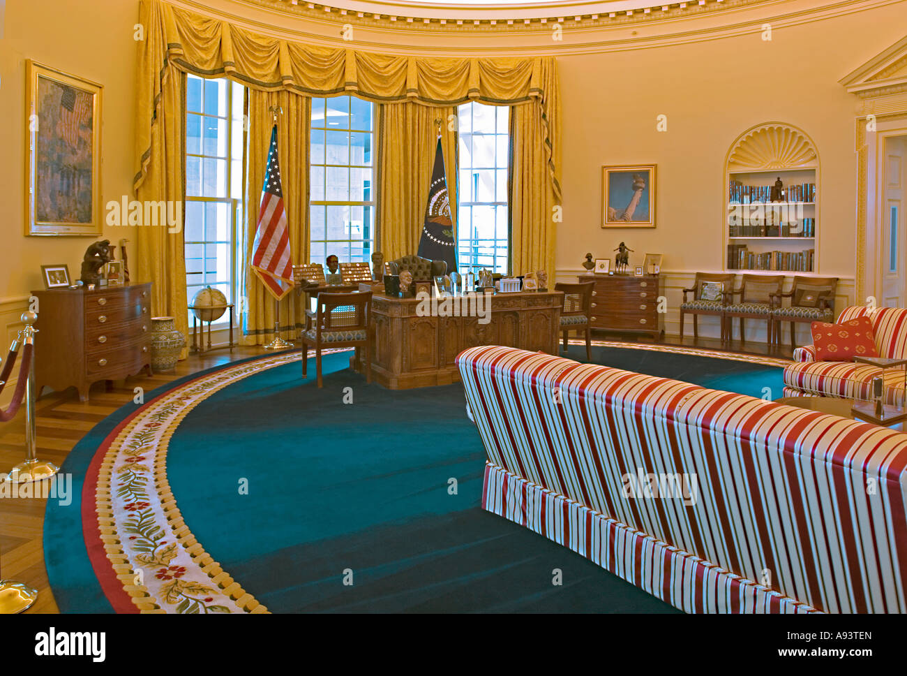 Oval Office Ausstellung bei William J Clinton Presidential Center Little Rock AR Stockfoto