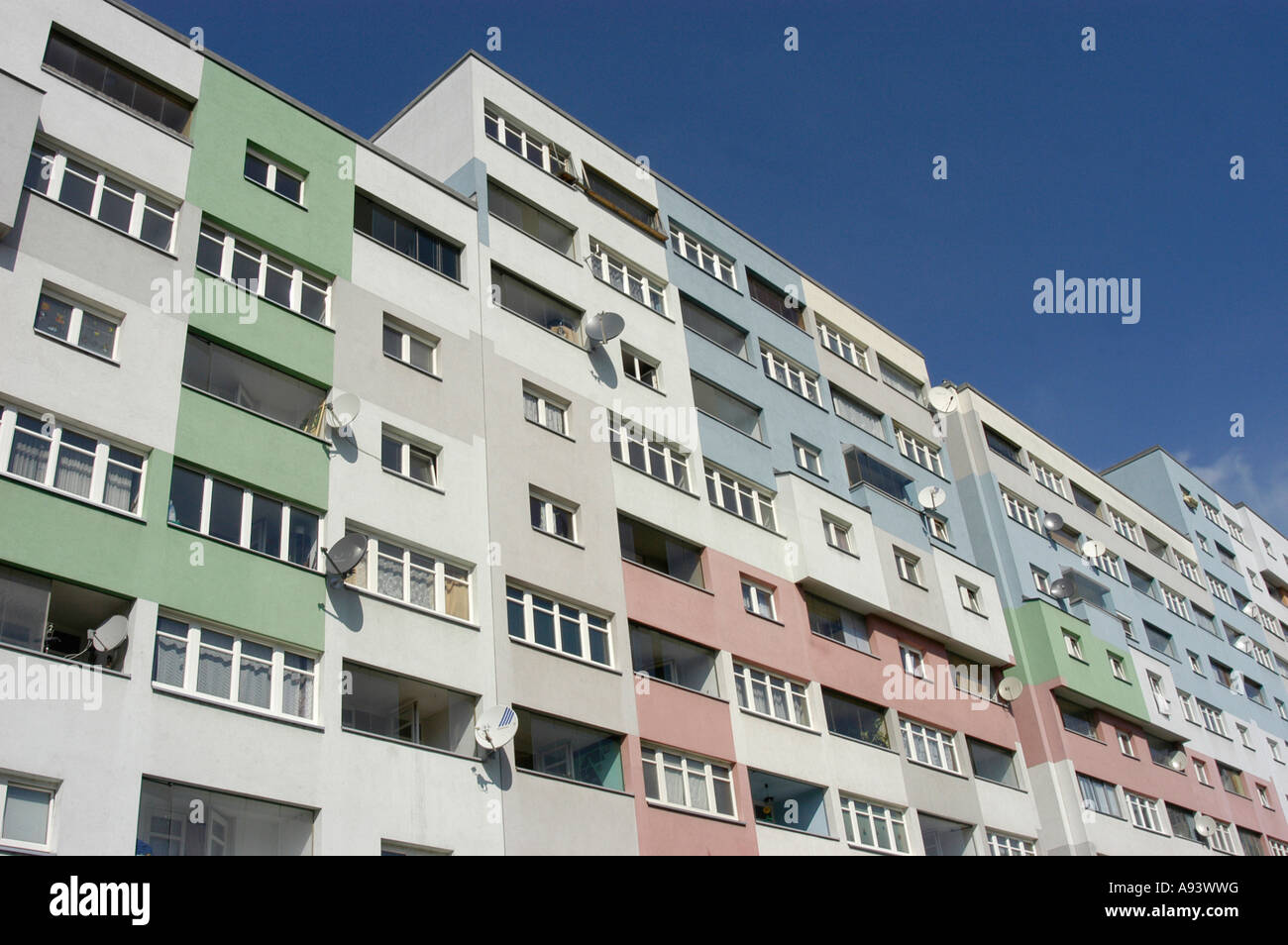 Appartement-Komplex auf der Rennbahnweg Stockfoto