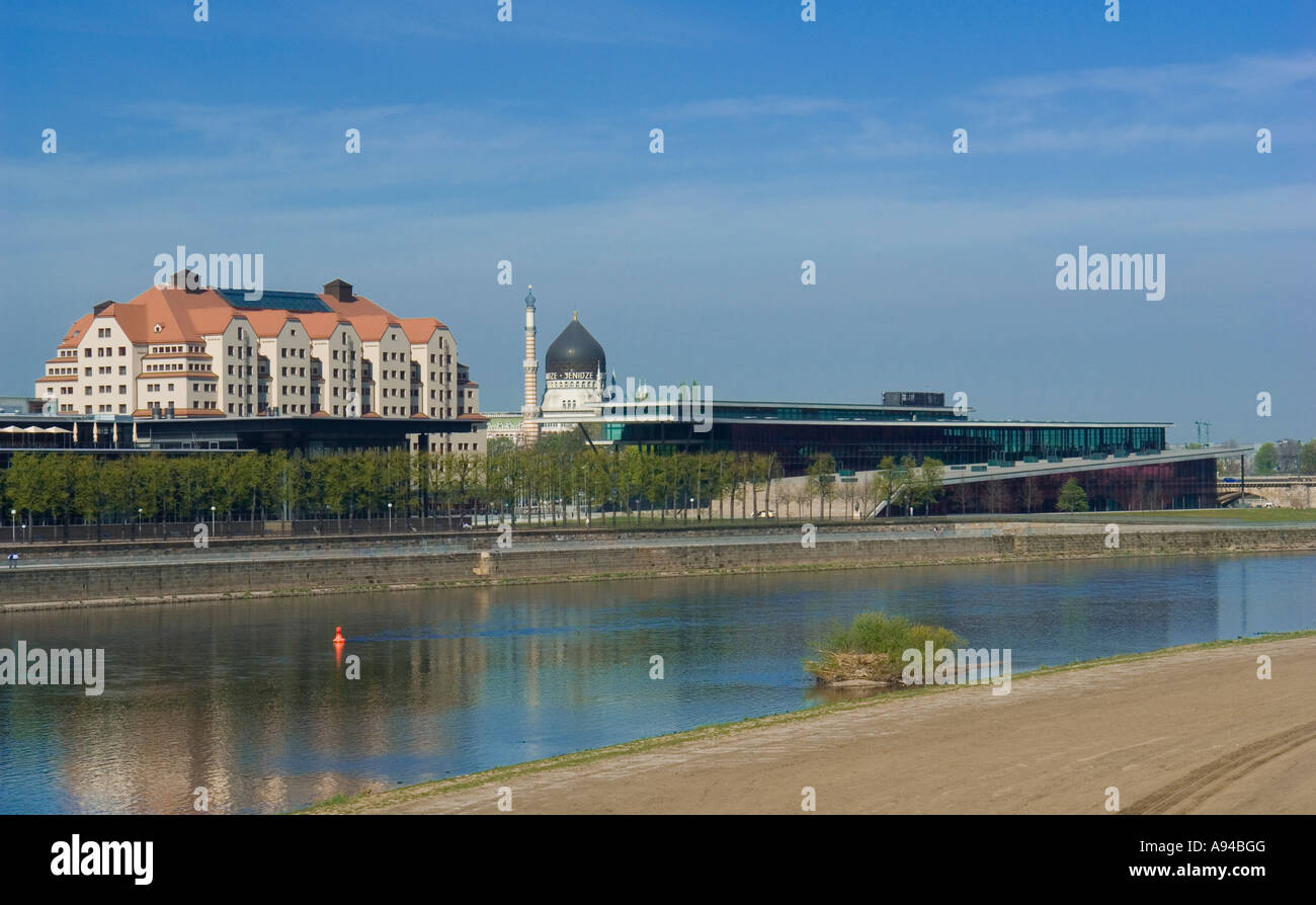 Hotel Maritim Dresden Deutschland in historischen städtischen Lagerhaus Erlweinspeicher gebaut 1910 von Hans Erlwein Stockfoto