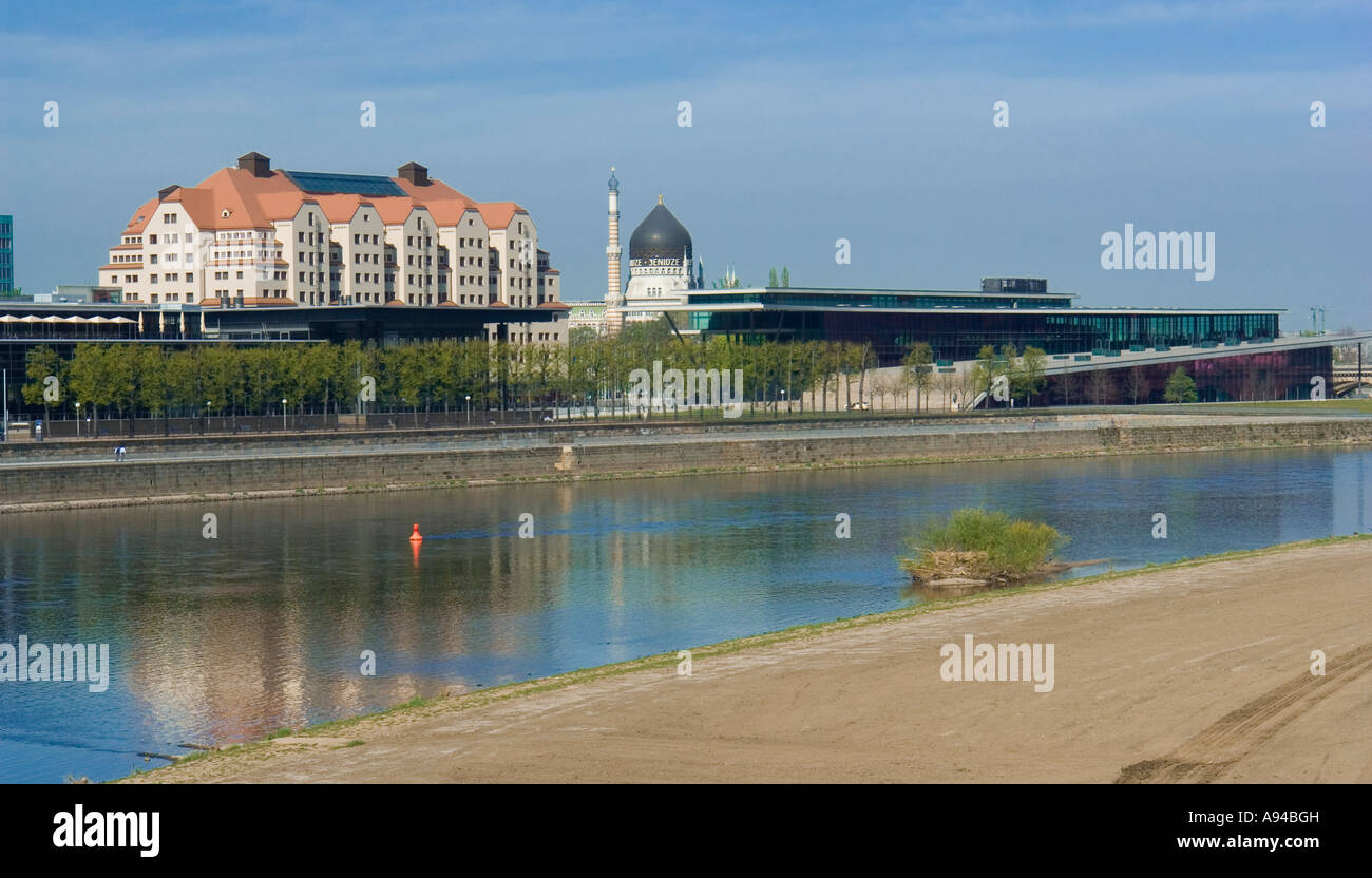 Hotel Maritim Dresden Deutschland in historischen städtischen Lagerhaus Erlweinspeicher gebaut 1910 von Hans Erlwein Stockfoto