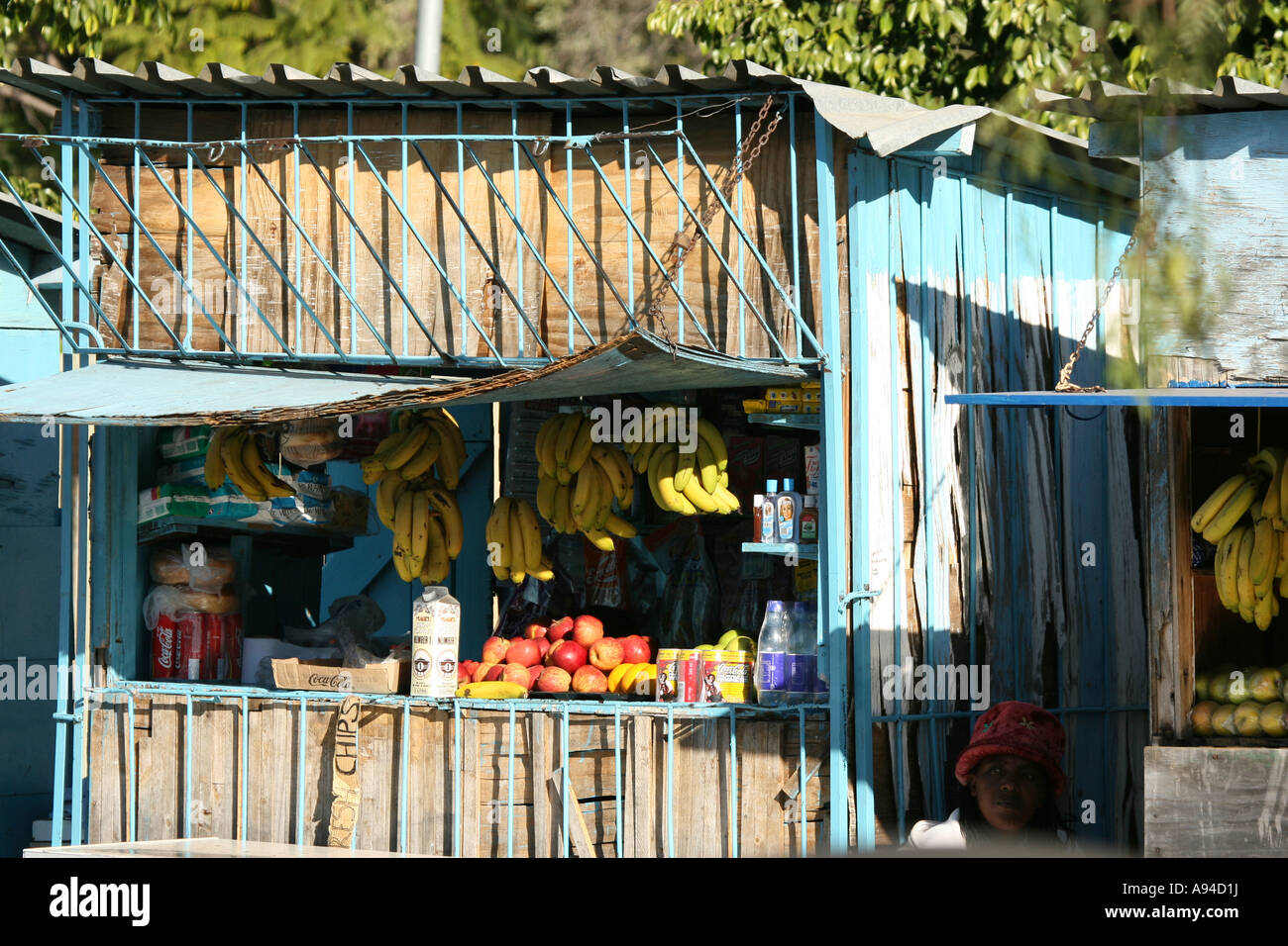 Straßenverkäufer auf dem Prinzessin Marina Krankenhaus-Parkplatz Gaborone, Botswana Stockfoto