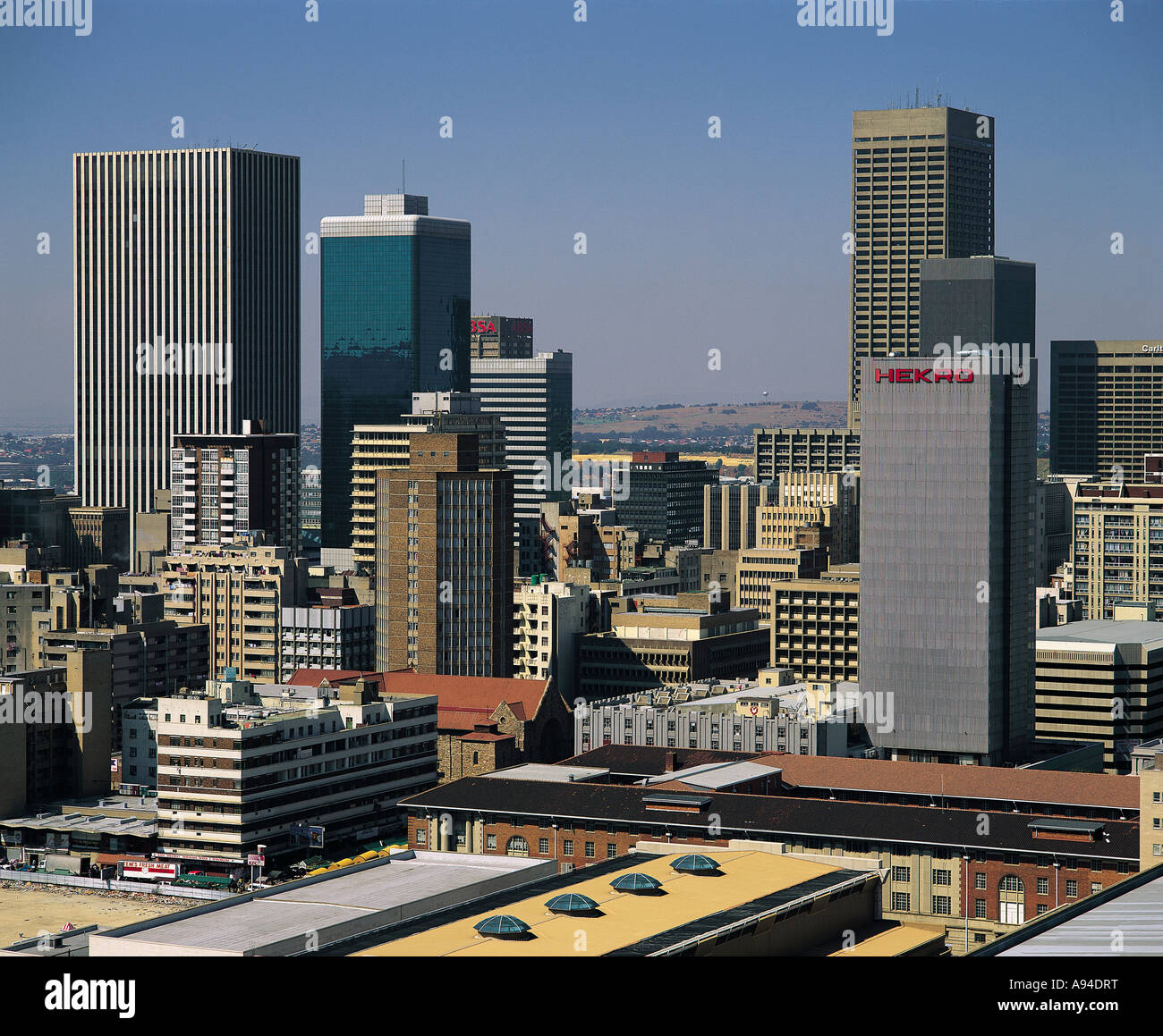 Tageslicht Blick auf Johannesburg Hochhäuser im zentralen