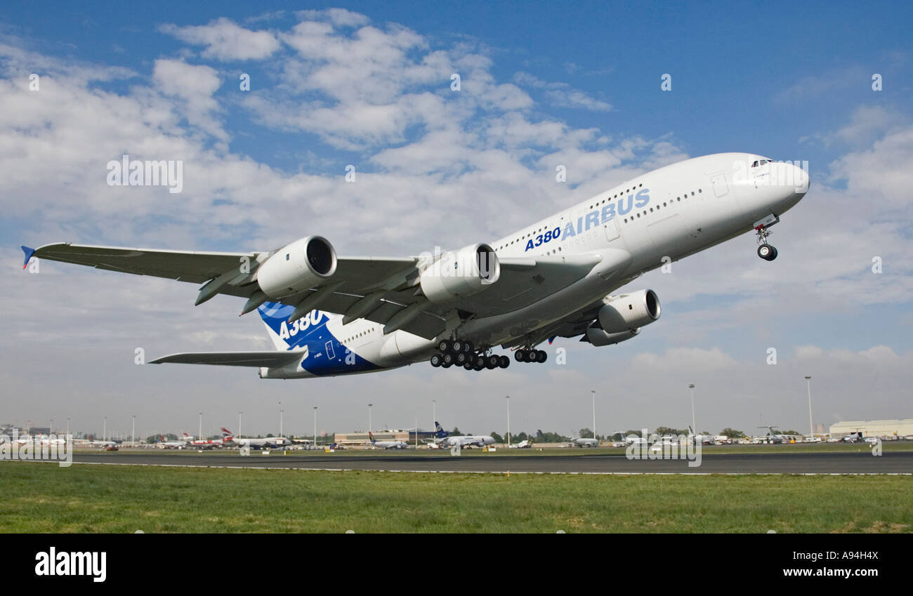 Airbus A380 von Oliver Tambo International Airport Oliver Tambo International Johannesburg Gauteng in Südafrika Stockfoto