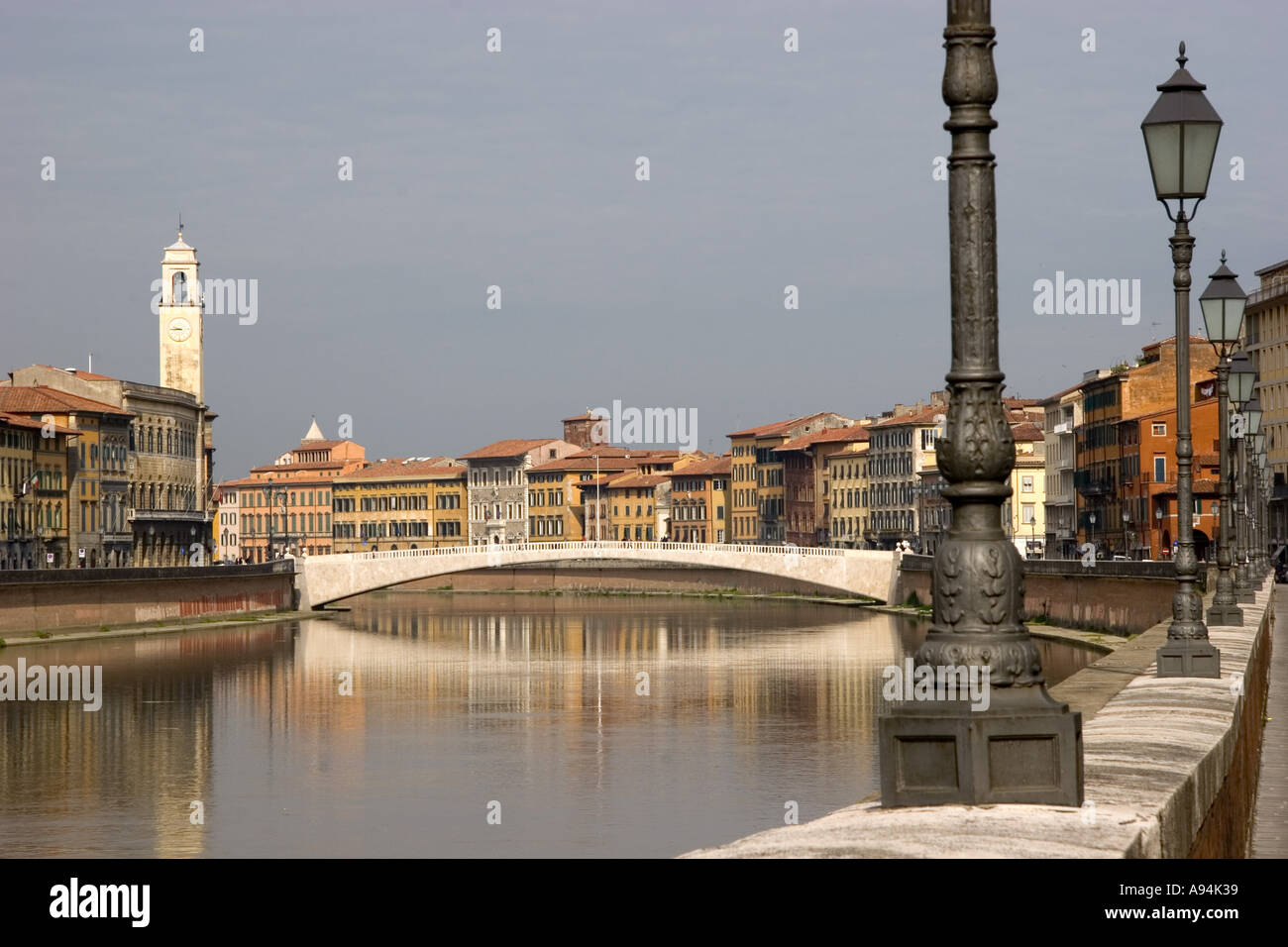 Ponte di Mezzo-Pisa-Toskana-Italien Stockfoto
