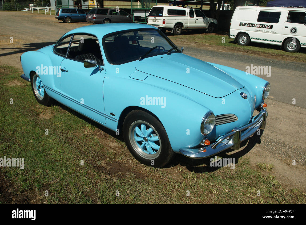 Baby Blau 1971 Volkswagen Karmann Ghia Sport Auto DCSA 2767 Stockfoto