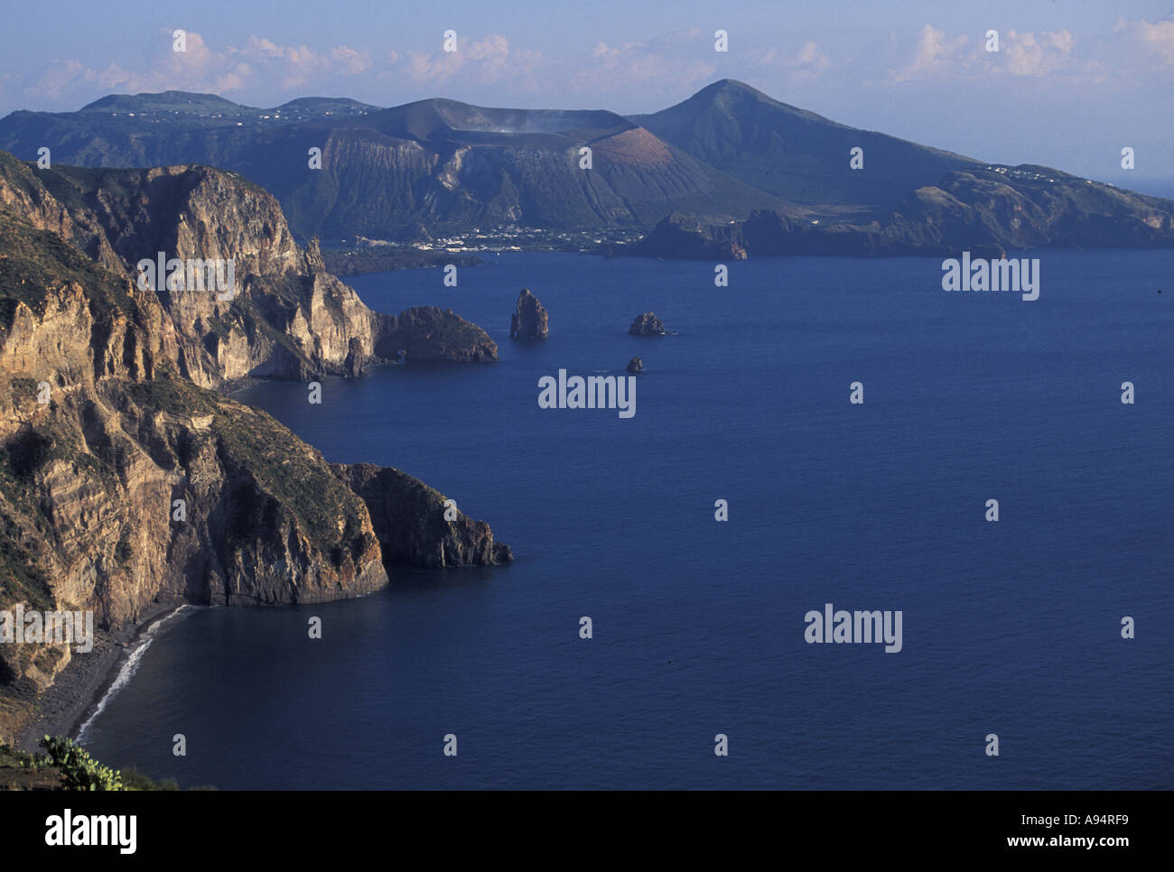 Vulcano Meerenge Lipari Äolischen Inseln Sizilien Italien Stockfoto
