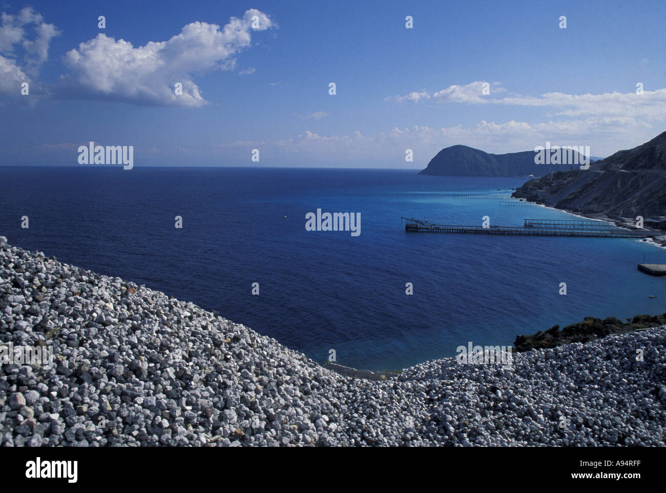 Seaside Lipari Äolischen Inseln Sizilien Italien Stockfoto
