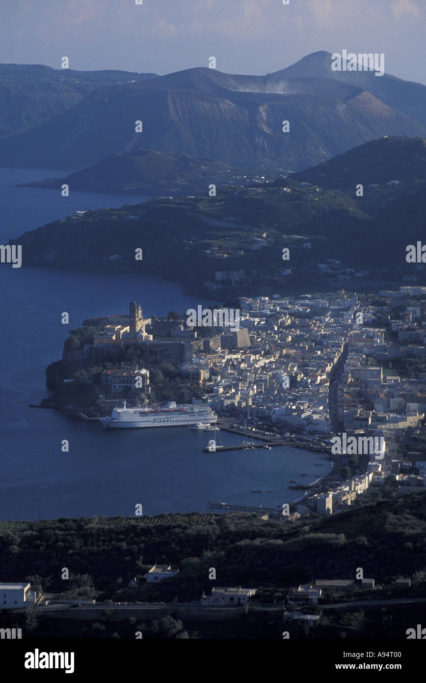 Marina Lunga Lipari Äolischen Inseln Sizilien Italien Stockfoto