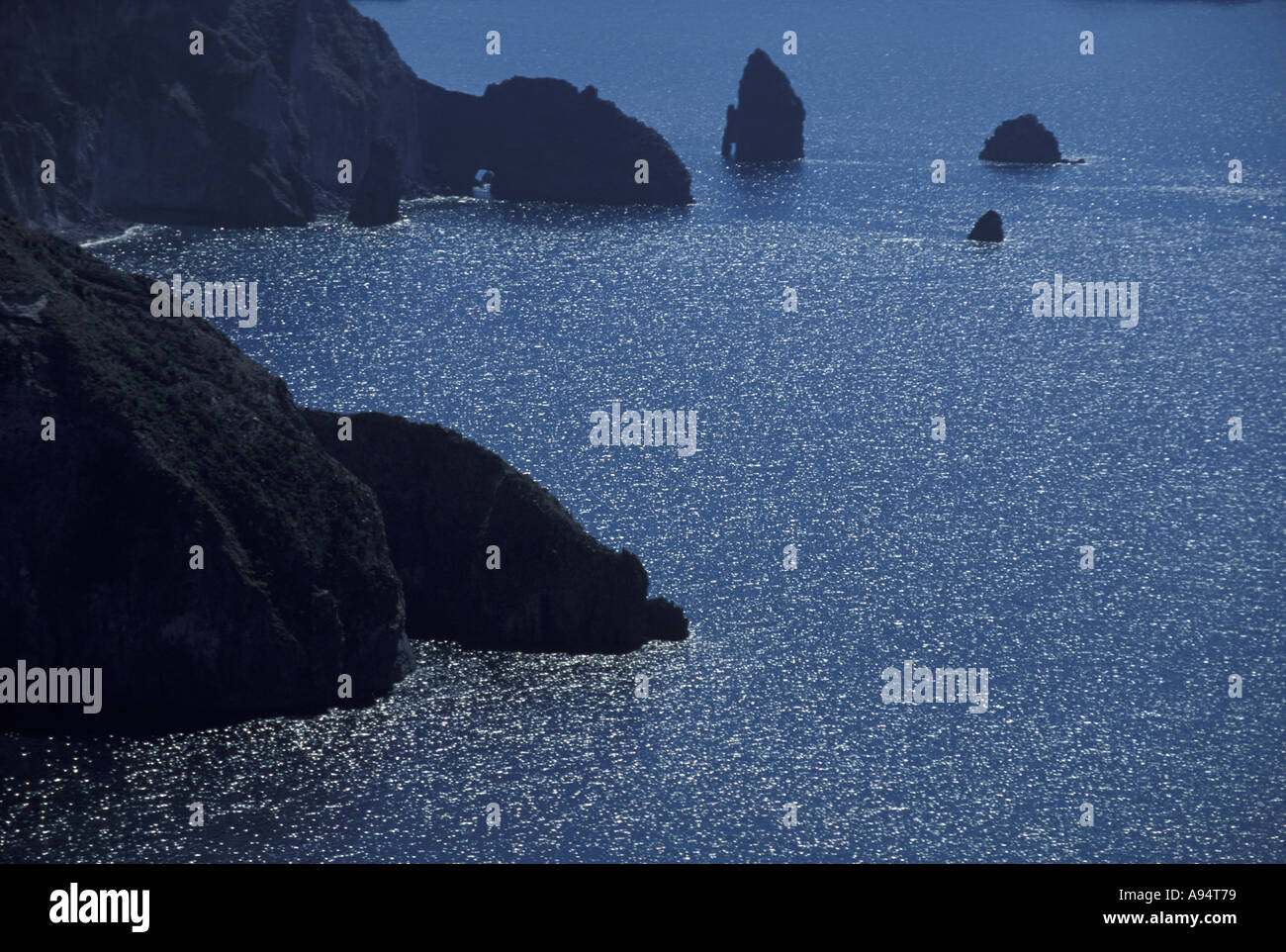 Vulcano Meerenge Lipari Insel Äolischen Inseln Sizilien Italien Stockfoto