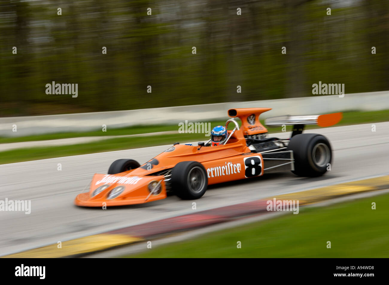 Deane Tank Rennen seine 1974 741 Formel-1-Rennwagen auf der Vintage GT Challenge in Road America 2005 März Stockfoto