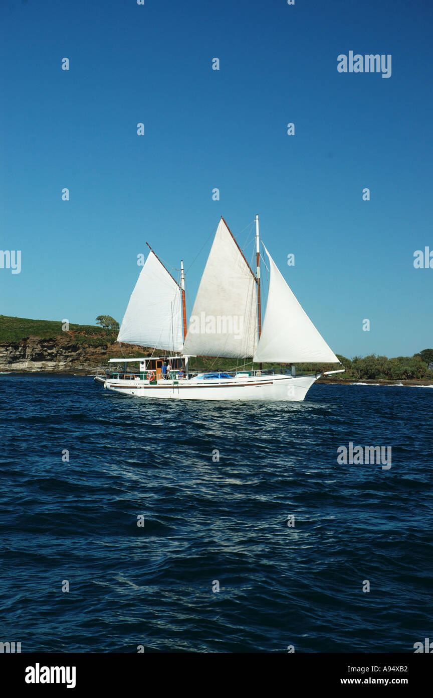 Privatyacht auf Reise Queensland Australien DCSA 3518 Stockfoto