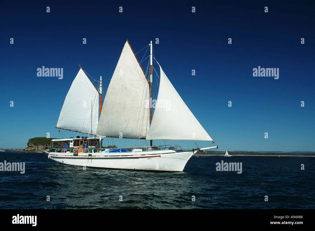 Privatyacht auf Reise Queensland Australien DCSA 3530 Stockfoto