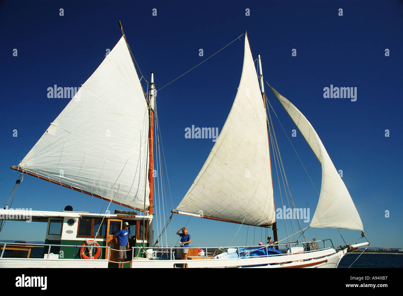 Privatyacht auf Reise Queensland Australien DCSA 3531 Stockfoto