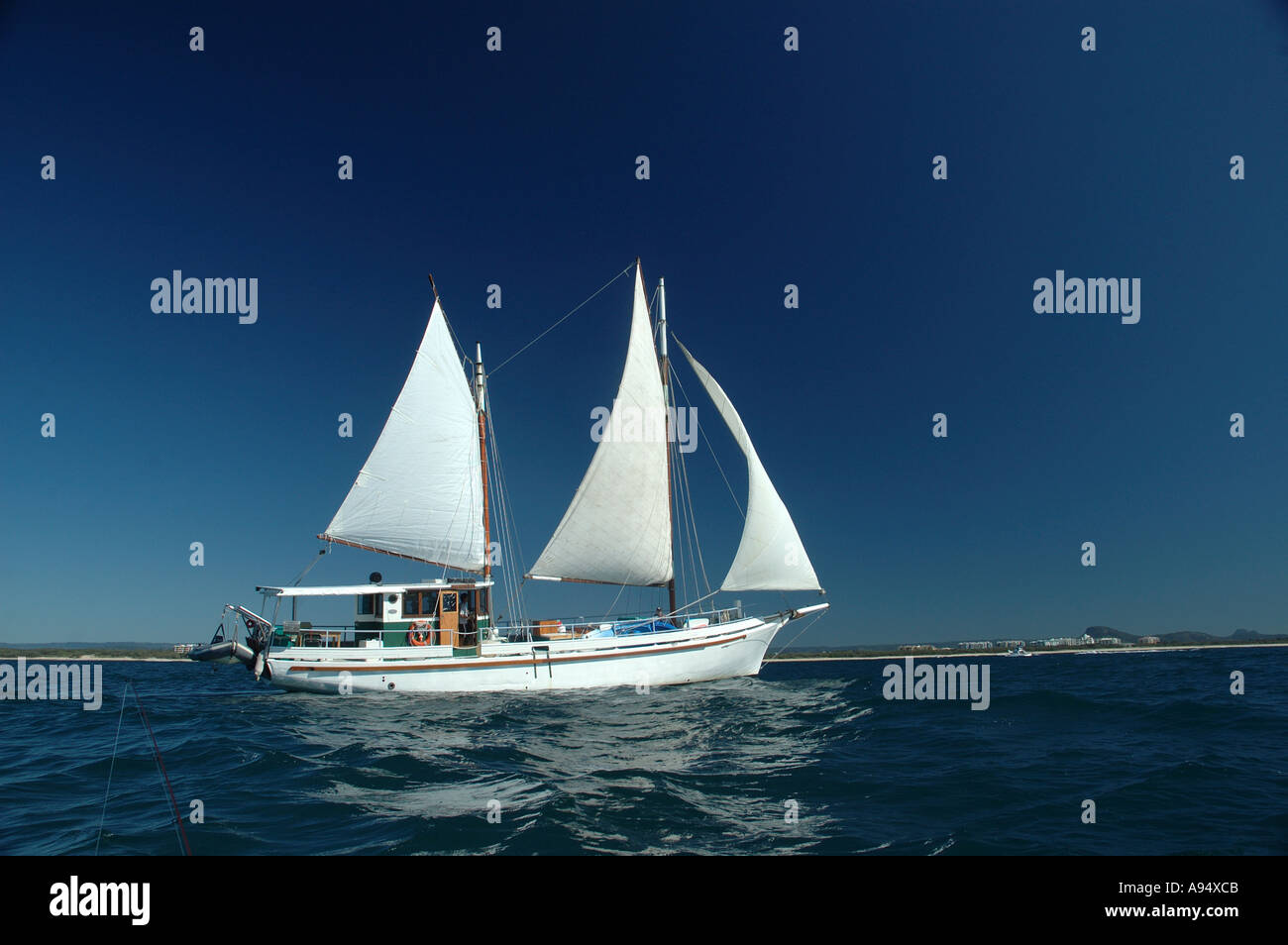 Privatyacht auf Reise Queensland Australien DCSA 3524 Stockfoto