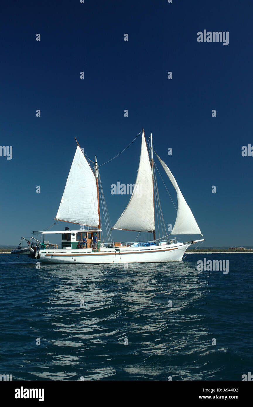 Privatyacht auf Reise Queensland Australien DCSA 3547 Stockfoto