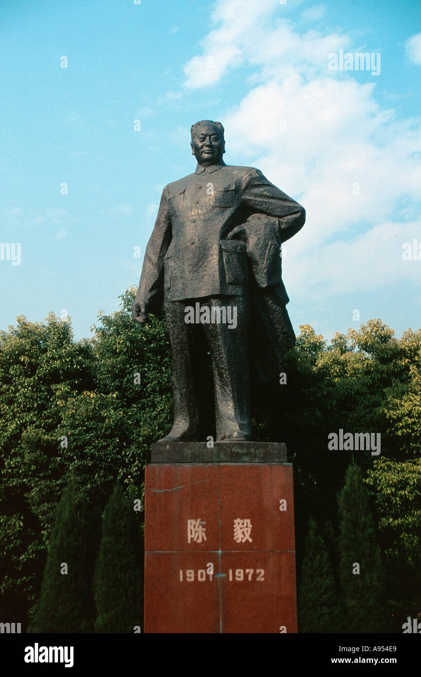 Statue von Chairman Mao Tse Tung der Bund in Shanghai Stockfoto