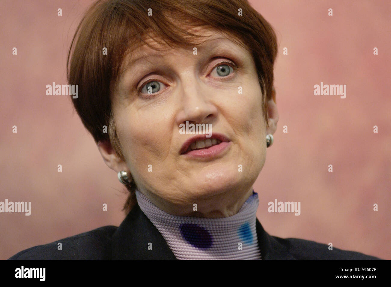 Tessa Jowell MP Staatssekretär für Kultur, Medien und Sport im Bild bei Hay Festival 2002 Stockfoto