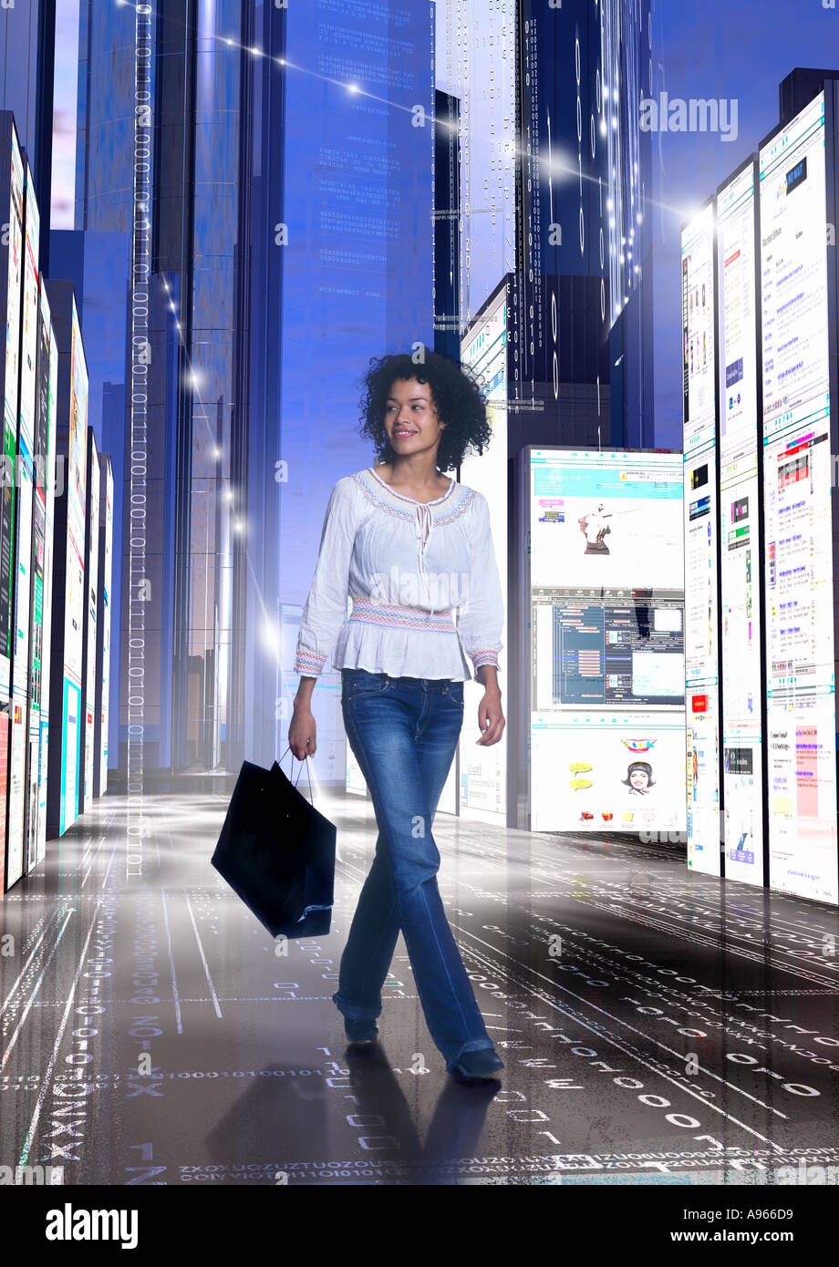 Internet Online-Cyber-shopping Stockfoto