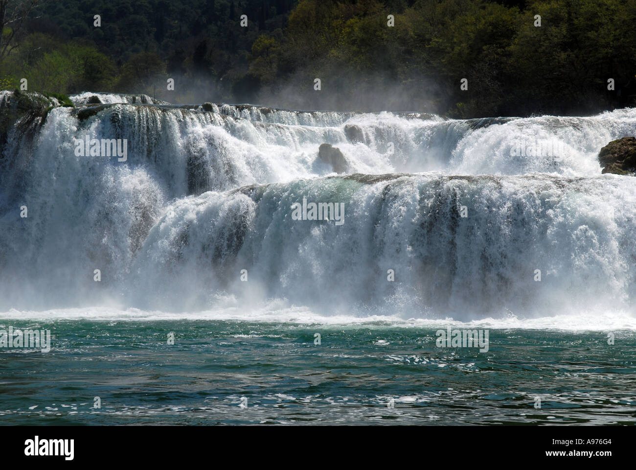 Skradinski Buk Wasserfälle Krka Nationalpark Kroatien Stockfoto