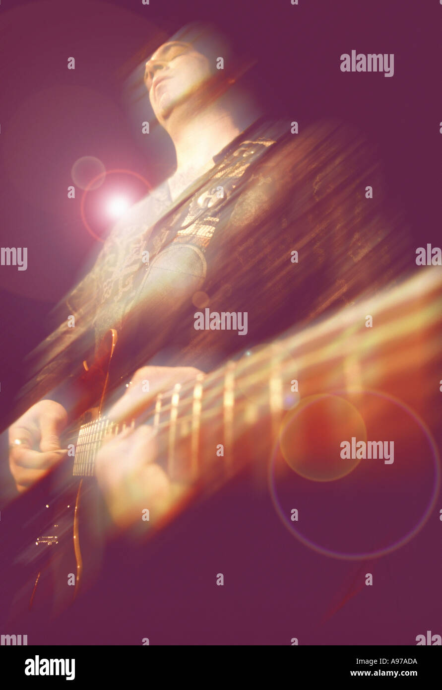 Gitarrist Gitarre Spieler Musiker Stockfoto