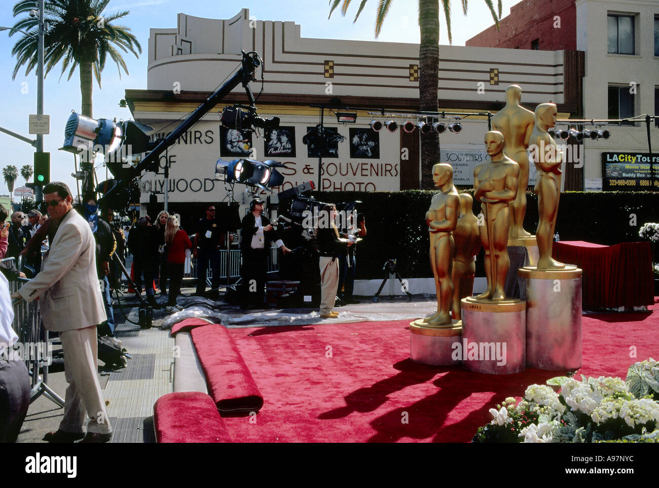Zielpunkt für Stars und Gäste auf das Kodak Theatre für die Academy Awards-Zeremonien Stockfoto