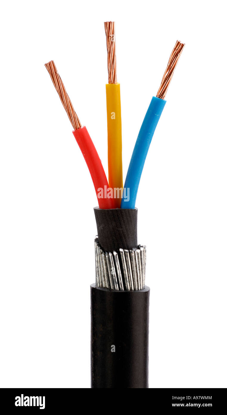 Elektrische Kabel Stockfoto