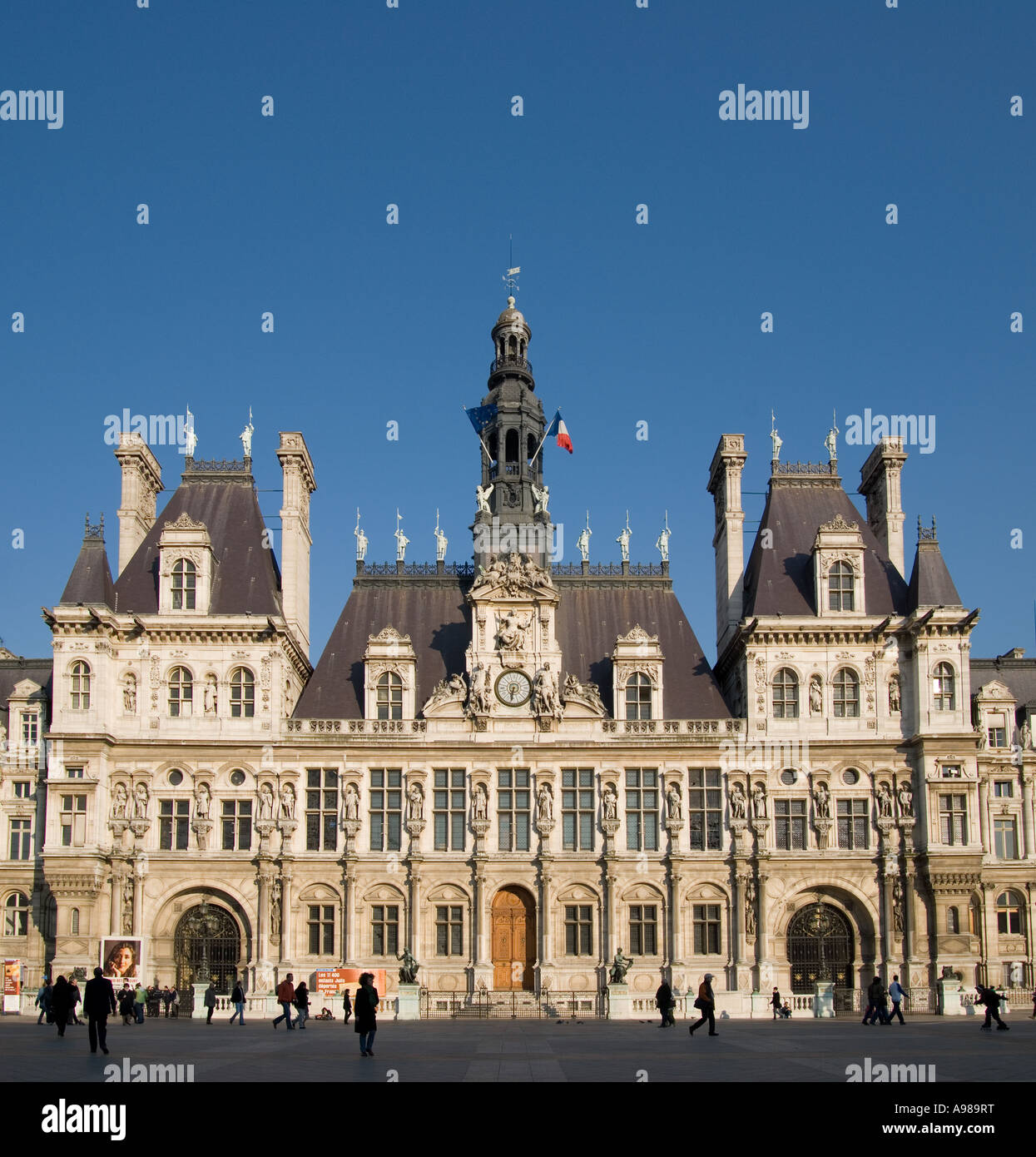 Paris, Frankreich. Hotel de Ville / Rathaus Stockfoto