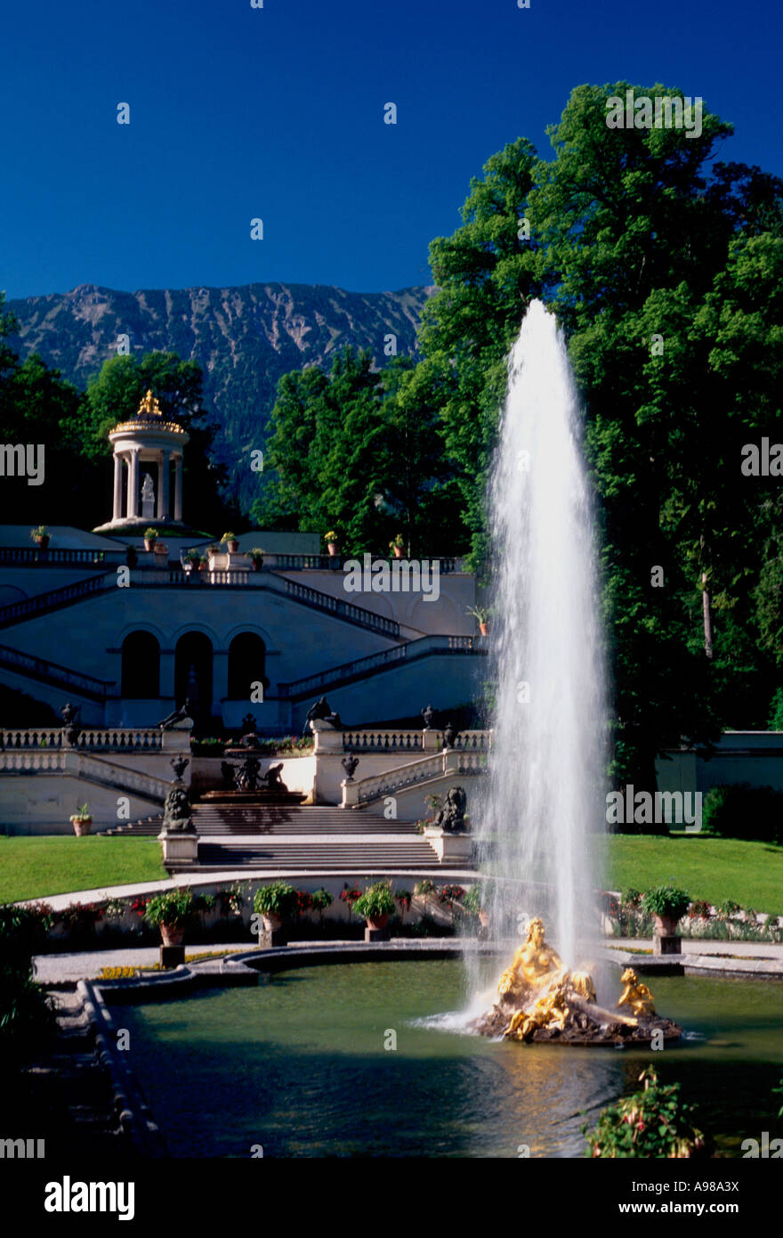 Garten, Brunnen, Brunnen, Schloss Linderhof, Schloss Linderhof, Schloss