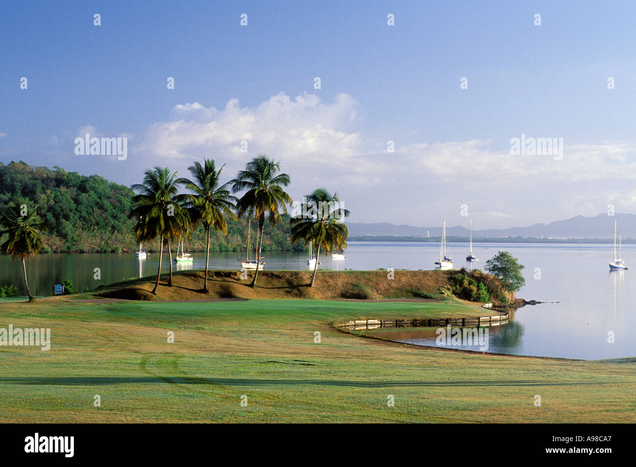 Martinique, Trois Inselchen, Golf De La Martinique Stockfoto