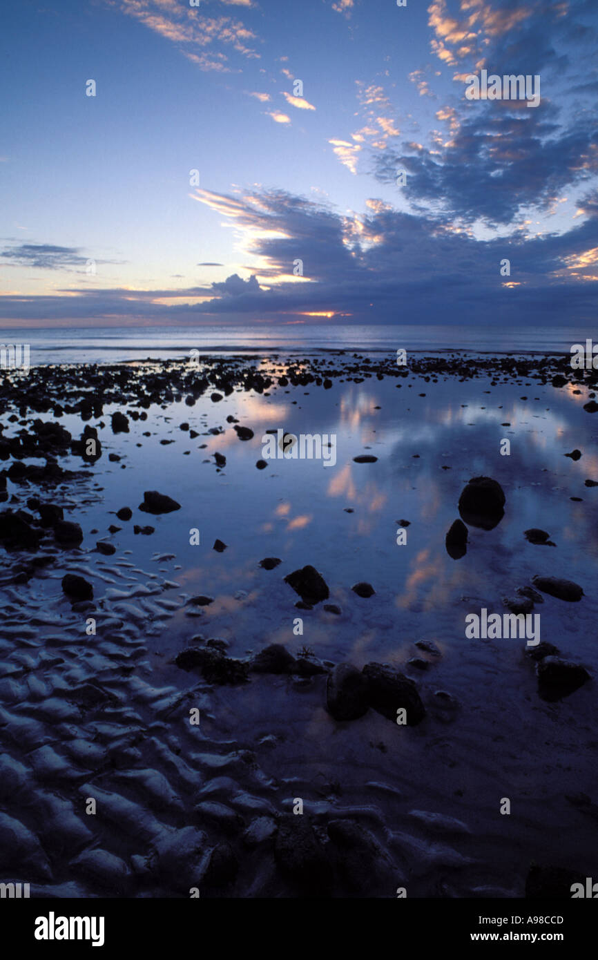 Mauritius, Sonnenuntergang, Strand von Tamarin Stockfoto