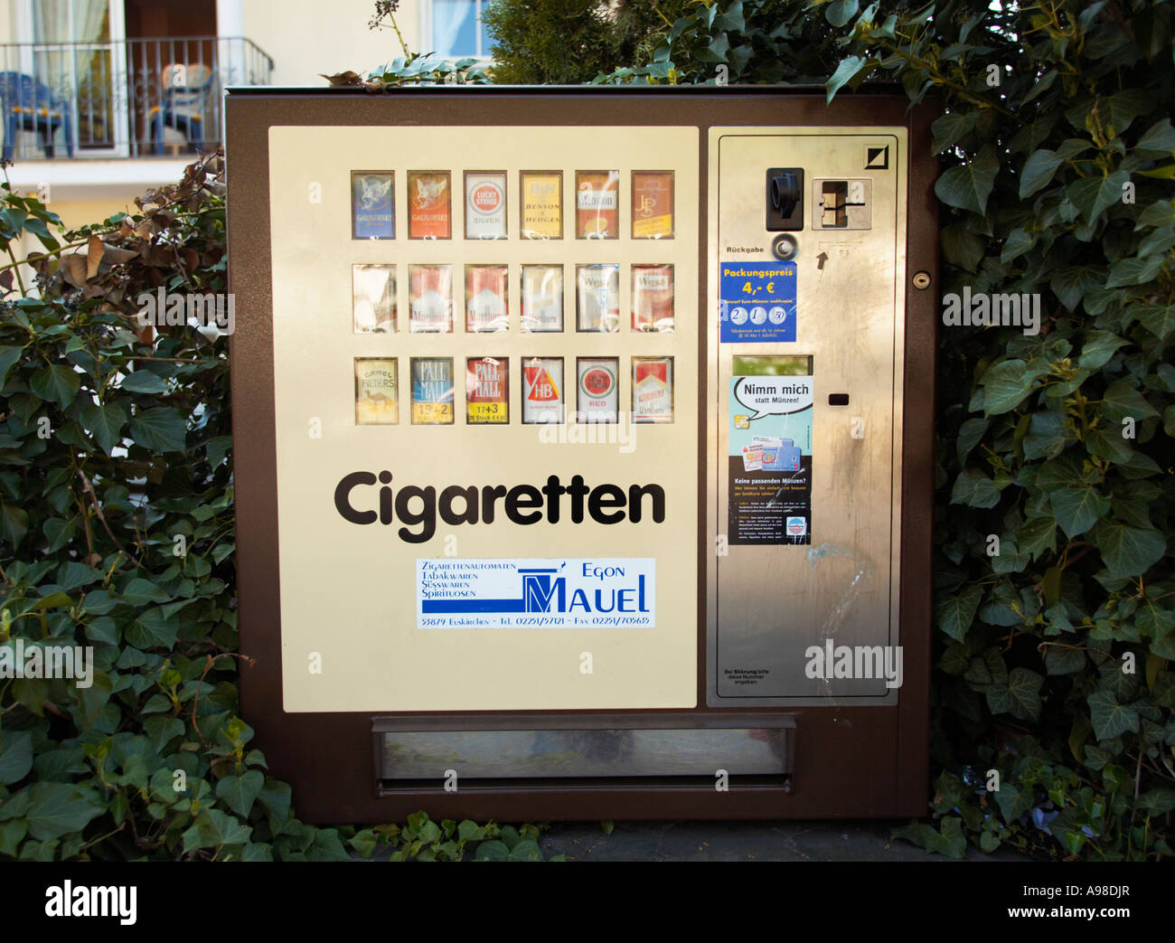 Zigarettenautomat Deutschland Europa Stockfoto