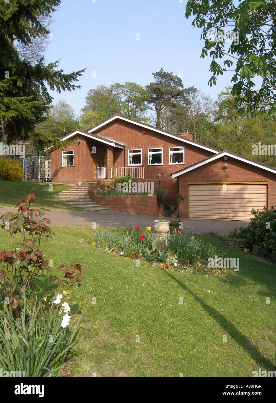 Wohn-Luxus-Bungalow in Norfolk, East Anglia, England, UK, Großbritannien Stockfoto
