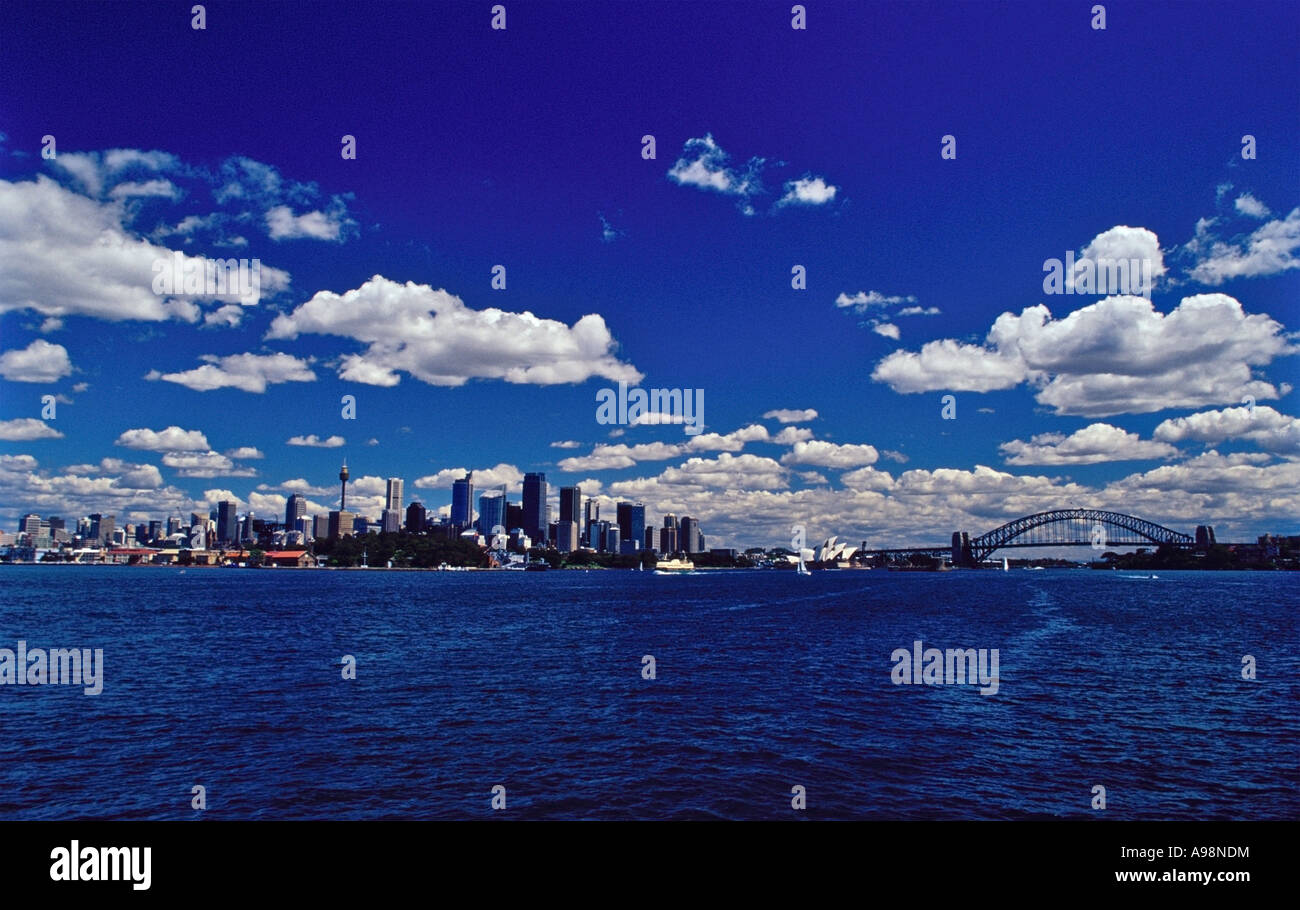 Sydney Harbour und die Innenstadt von Australien Stockfoto