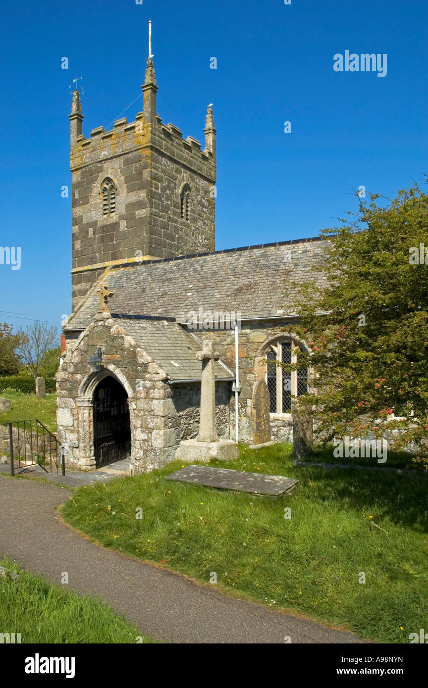 St.mellanus Kirche, Pfosten, Cornwall, england Stockfoto