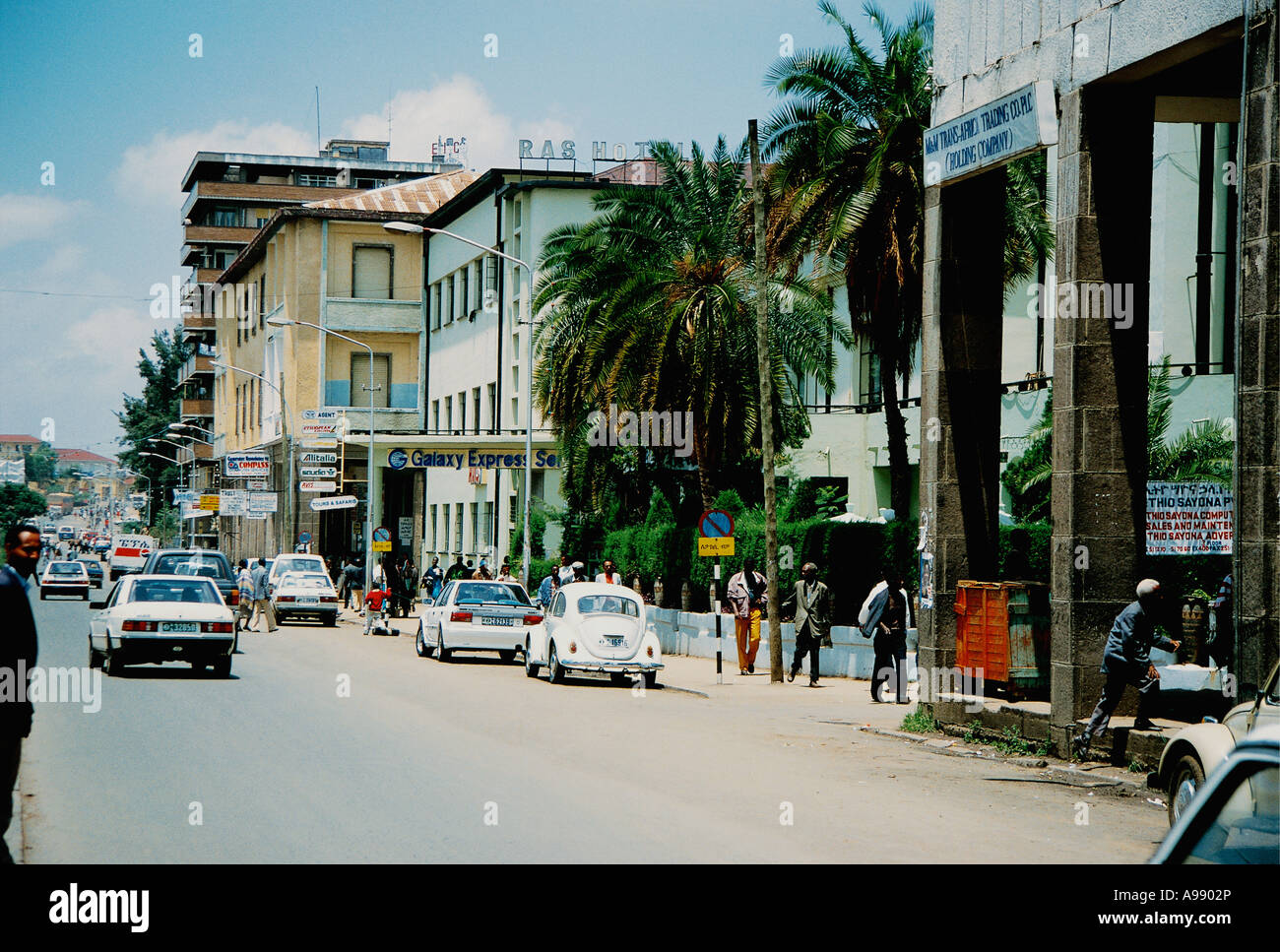 Straßenszenen auf Hauptstraßen Addis Abeba Äthiopien Stockfoto
