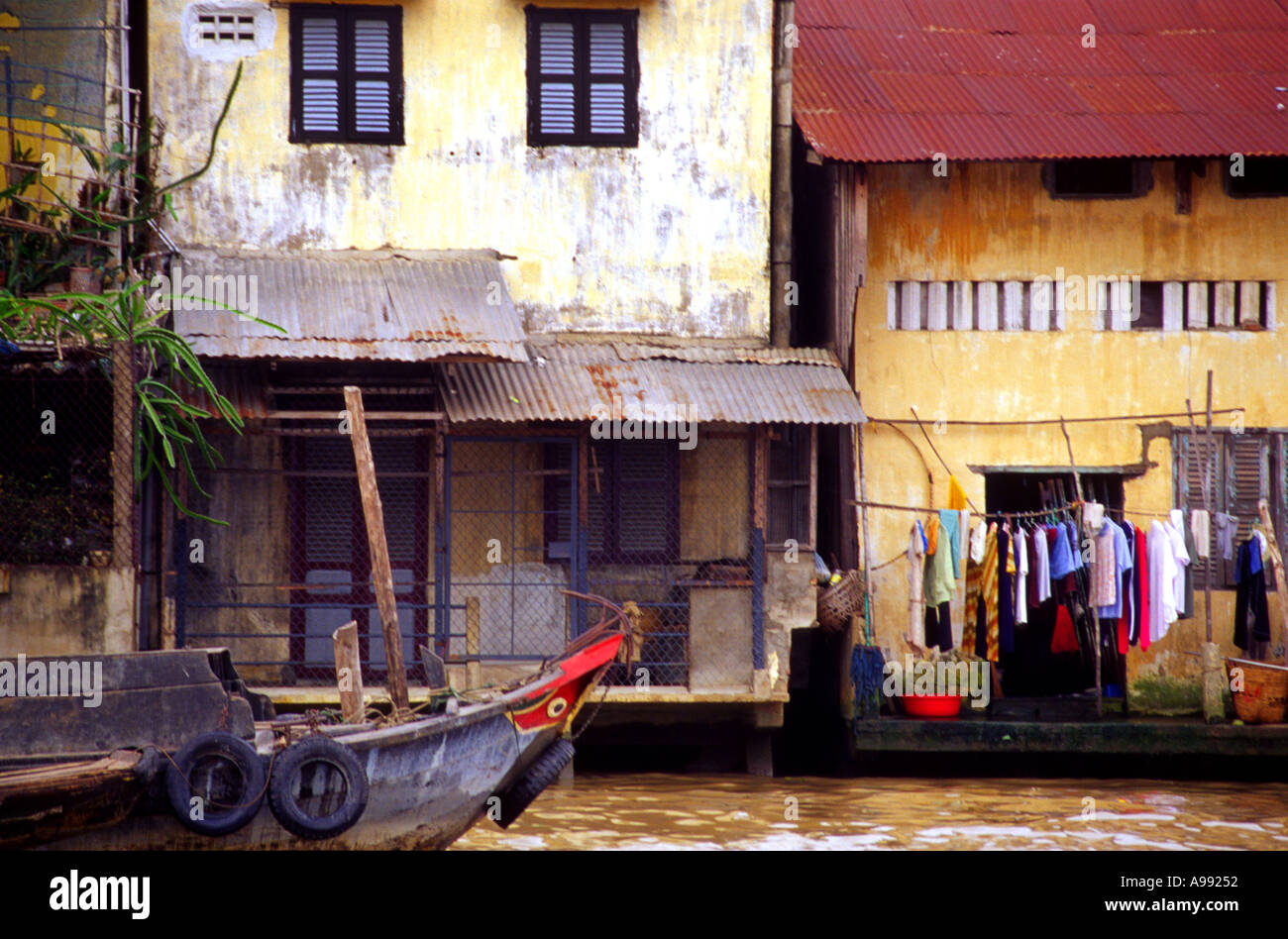 Ein Fenster auf Vietnam Mekong Delta Stockfoto