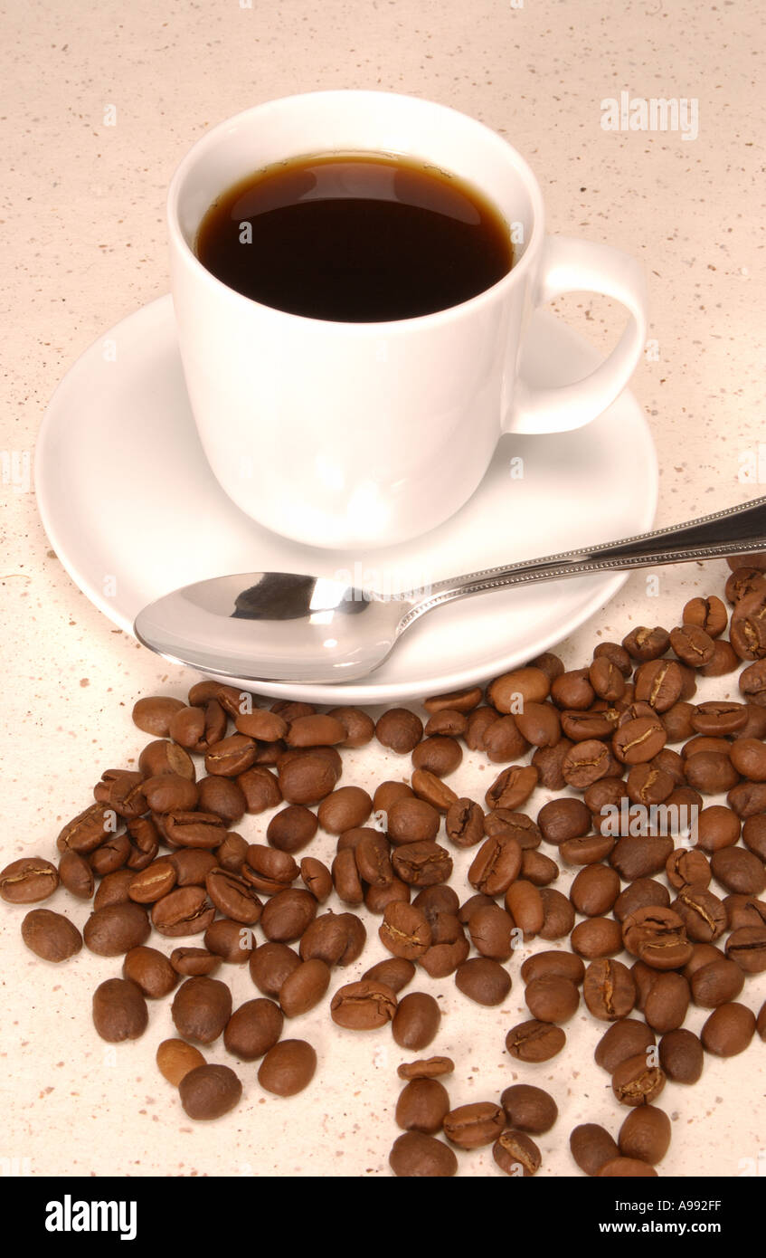Tasse frischen schwarzen Americano Kaffee Stockfoto