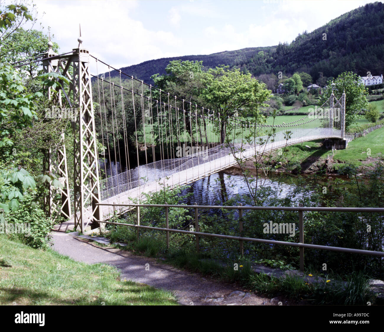 Hängebrücke Nordwales Stockfoto