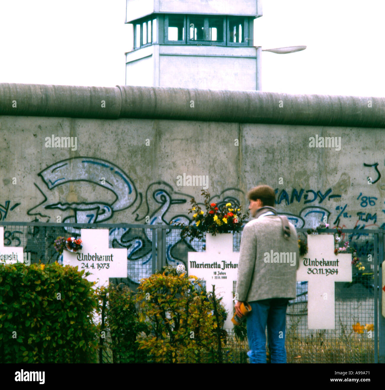 Deutschland Berlin Gedenkstätten für Mauer-Toten Stockfoto