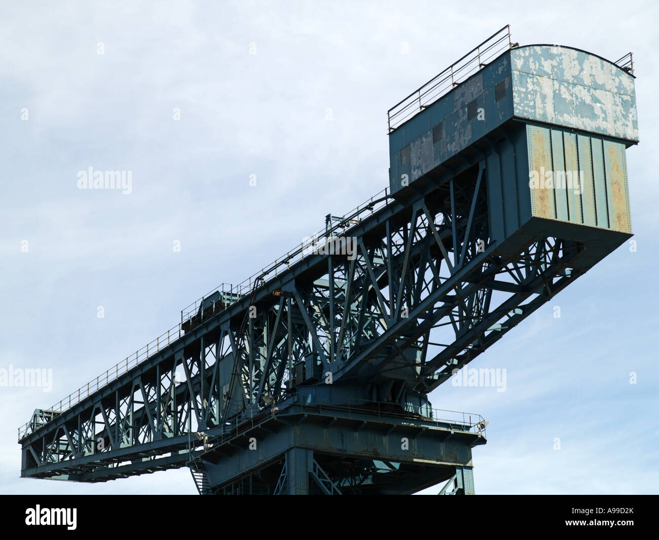 Schiffbau-Kran, Port Glasgow, Clydeside, Zentralschottland Stockfoto