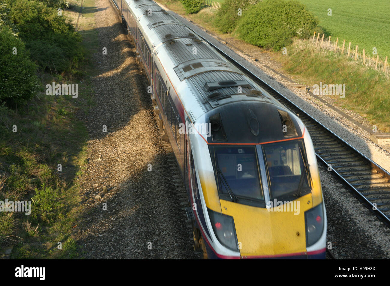 Ersten großen westlichen High-Speed-Personenzug Stockfoto